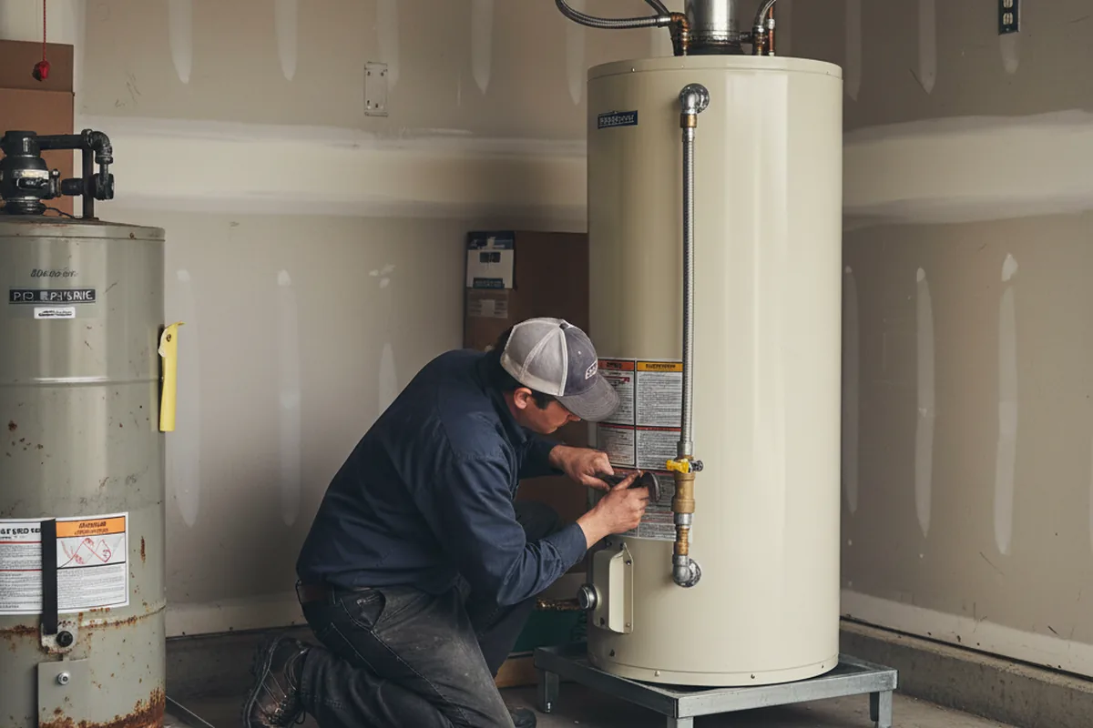Water heater and shutoff valve replacement in Goffstown